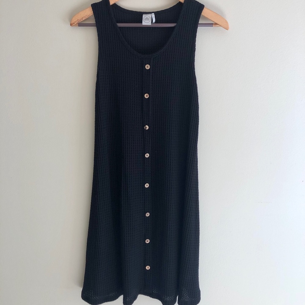 Black Button Dress